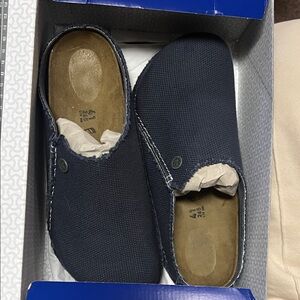 Birkenstock Zermatt Canvas Blue Slip-On Clogs